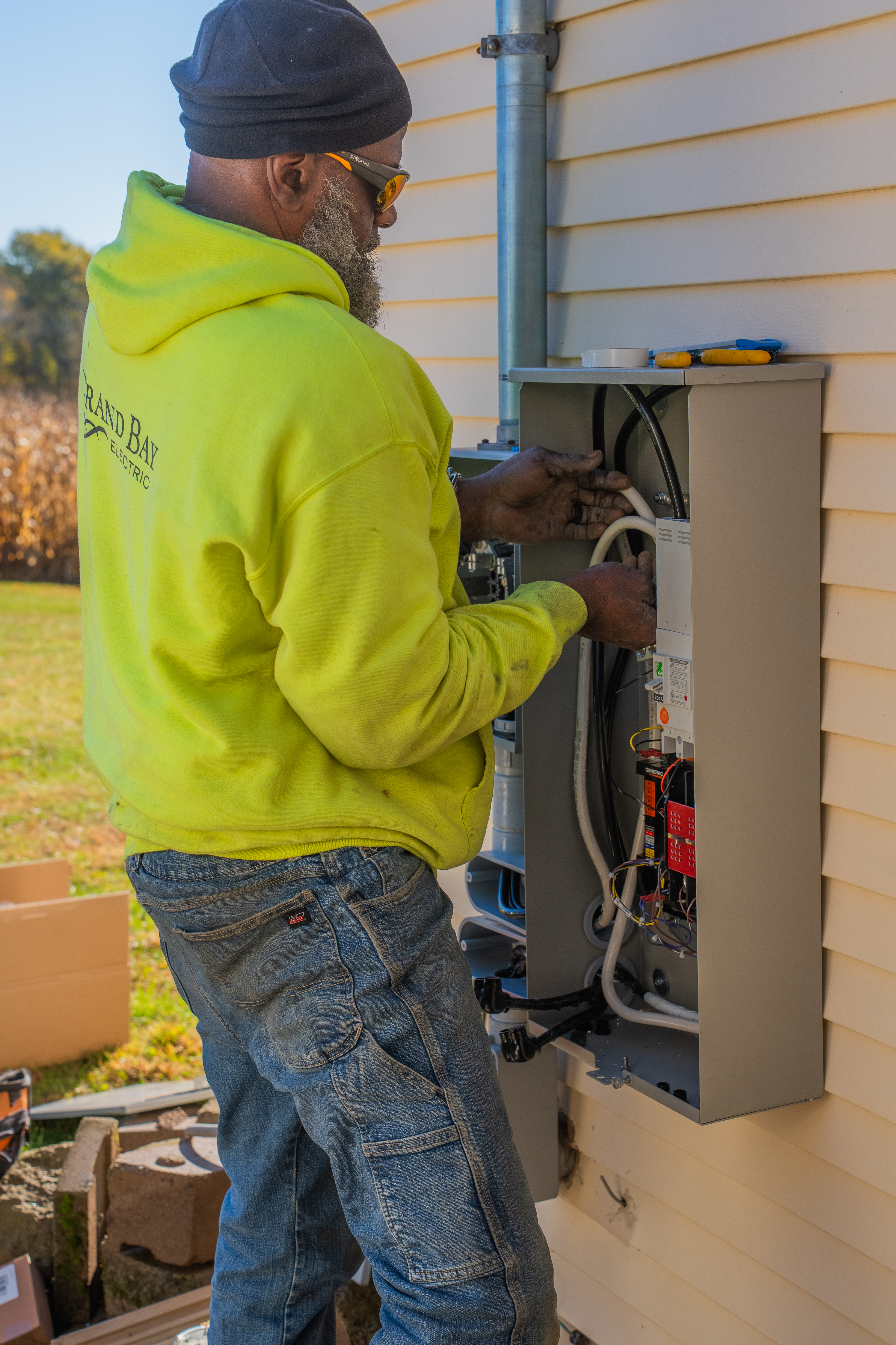 Kevin H installing automatic transfer switch