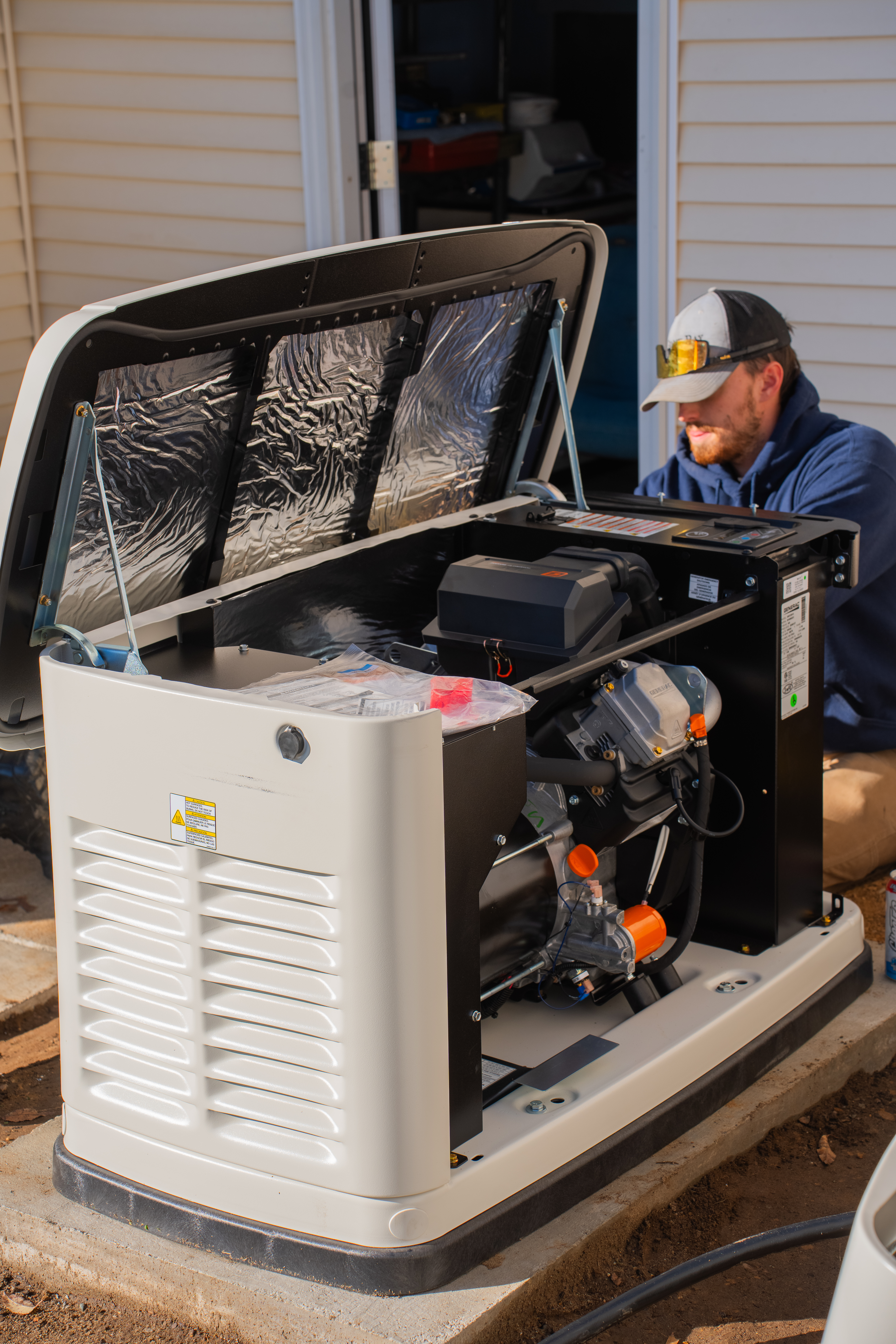 Charlie A getting the generator prepped